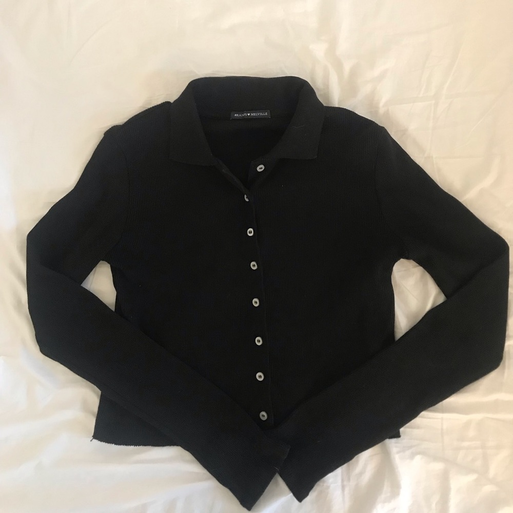 button up brandy long sleeve